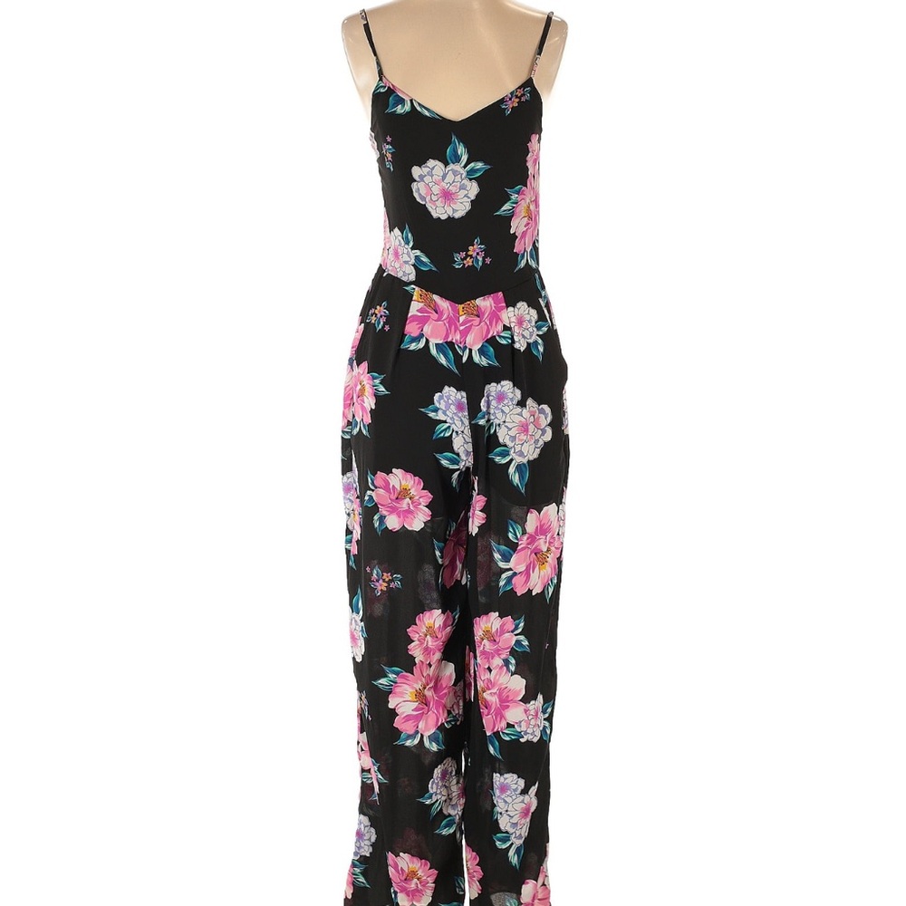 Floral Black Jumpsuit